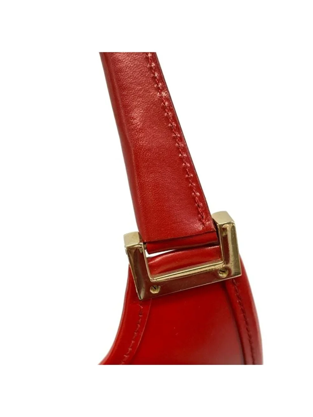 Gucci Shoulder Bag Jackie Red Beige Dark Brown Leather - Picture 11 of 15